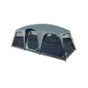 Coleman Sunlodge™ 10-Person Camping Tent, Blue Nights -Outdoor camping equipment-Coleman 10P20CABIN20CONVENTIONAL Blue20Nights 3 Front Angle Fly20On Windows20Down Room20Divider20Open
