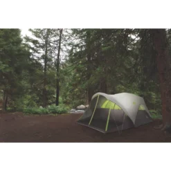 Coleman 6-Person Steel Creek™ Fast Pitch™ Dome Camping Tent With Screen Room, Green -Outdoor camping equipment-Coleman 2000018059 active