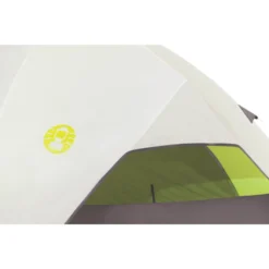 Coleman 6-Person Steel Creek™ Fast Pitch™ Dome Camping Tent With Screen Room, Green -Outdoor camping equipment-Coleman 2000018059 awning