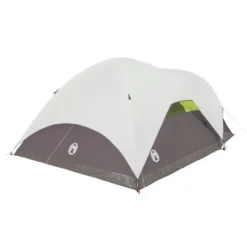 Coleman 6-Person Steel Creek™ Fast Pitch™ Dome Camping Tent With Screen Room, Green -Outdoor camping equipment-Coleman 2000018059 rear