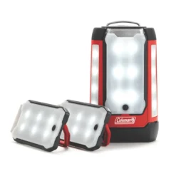 Coleman 3-panel 600 Lumen Lantern -Outdoor camping equipment-Coleman 2000032684 coleman multi panel expansion 3 panel lantern trio red straight on 3