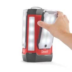 Coleman 3-panel 600 Lumen Lantern -Outdoor camping equipment-Coleman 2000032684 coleman multi panel expansion 3 panel lantern trio red straight on 4