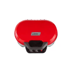 Coleman RoadTrip® 225 Portable Tabletop Propane Grill -Outdoor camping equipment-Coleman 2000033047 225 Table Top Coleman Red Overhead Grill Closed20copy