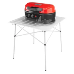 Coleman RoadTrip® 225 Portable Tabletop Propane Grill -Outdoor camping equipment-Coleman 2000033047 225 Table Top Coleman Red Side View Grill Closed with table20copy