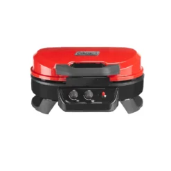 Coleman RoadTrip® 225 Portable Tabletop Propane Grill -Outdoor camping equipment-Coleman 2000033047 225 Table Top Coleman Red Straight On Grill Closed20copy