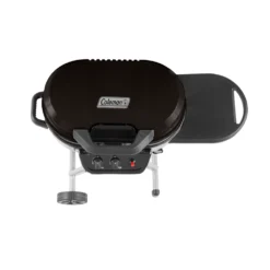 Coleman RoadTrip® 225 Portable Stand-Up Propane Grill -Outdoor camping equipment-Coleman 2000033048 225 Stand Up Coleman Black Overhead on Grill Closed20copy