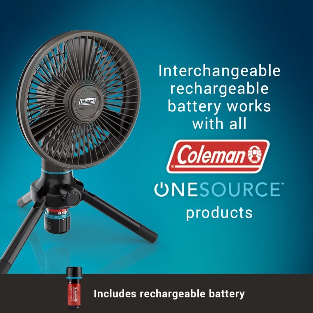 Coleman OneSource™ Multi-Speed Fan & Rechargeable Battery 4 Coleman OneSource™ Multi-Speed Fan & Rechargeable Battery - Image 2