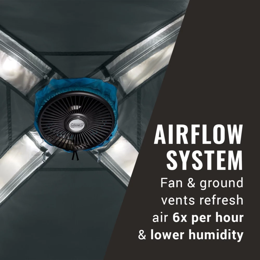 Coleman OneSource™ Rechargeable 6-Person Camping Dome Tent With Airflow System & LED Lighting 5 Coleman OneSource™ Rechargeable 6-Person Camping Dome Tent With Airflow System & LED Lighting - Image 3
