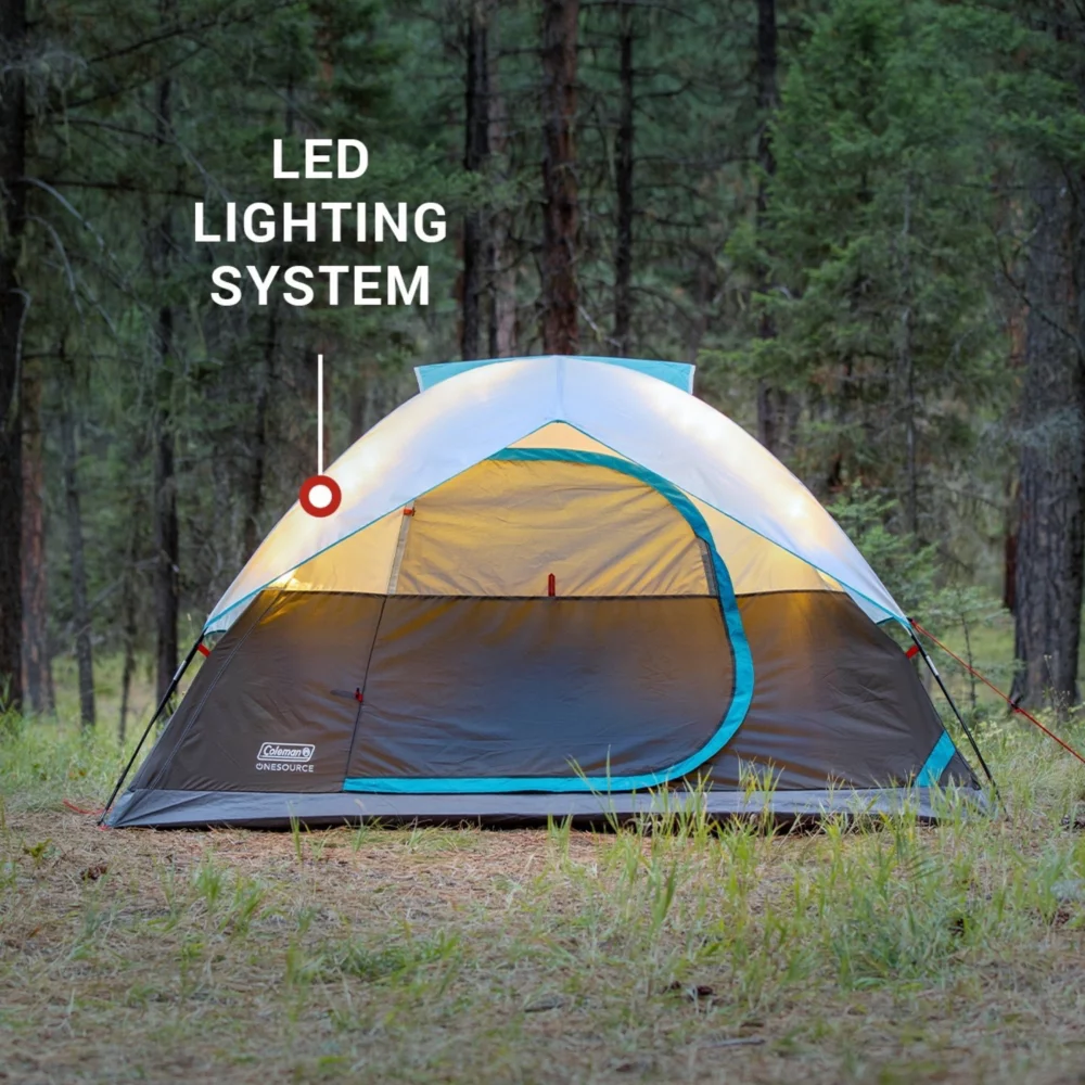 Coleman OneSource™ Rechargeable 4-Person Camping Dome Tent With Airflow System & LED Lighting 6 Coleman OneSource™ Rechargeable 4-Person Camping Dome Tent With Airflow System & LED Lighting - Image 4