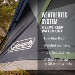 Coleman 4-Person Skydome™ Camping Tent -Outdoor camping equipment-Coleman 2000035800 GSM ATF 4 1 6