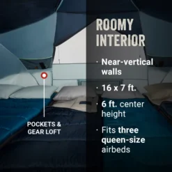 Coleman Skydome™ 8-Person Camping Tent XL, Blue Nights -Outdoor camping equipment-Coleman 2000037525 3 1