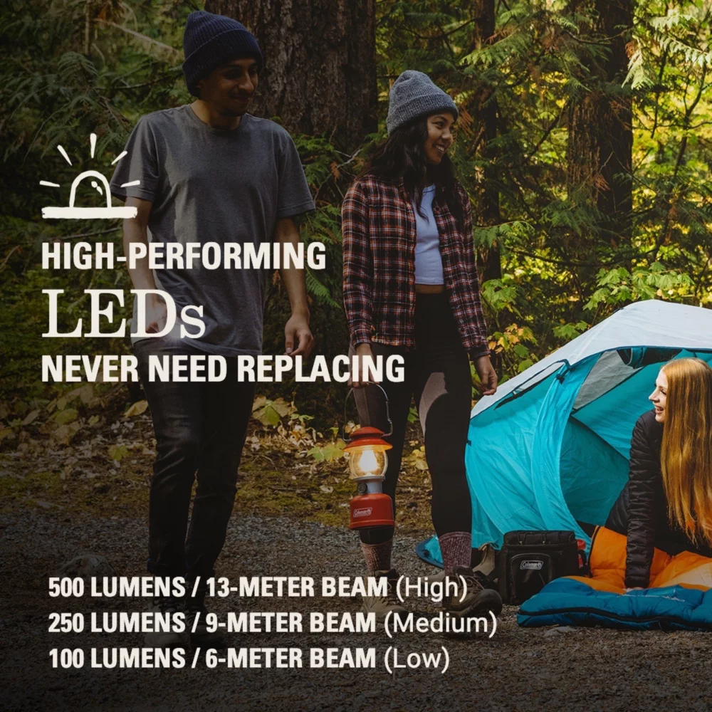 Coleman Classic 500 Lumens LED Lantern, Red 4 Coleman Classic 500 Lumens LED Lantern, Red - Image 2