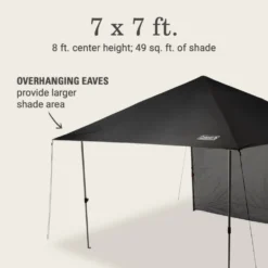 Coleman OASIS™ Lite 7 X 7 Canopy With Sun Wall 12 Coleman OASIS™ Lite 7 X 7 Canopy With Sun Wall -Outdoor camping equipment-Coleman 2156416 OasisLite7x7CanopySunWallBlack ATF5