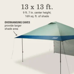 Coleman OASIS™ 13 X 13 Canopy With Sun Wall -Outdoor camping equipment-Coleman 2156428 OasisLite13x13CanopySunWallMoss ATF6