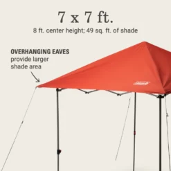 Coleman OASIS™ Lite 7 X 7 Canopy 12 Coleman OASIS™ Lite 7 X 7 Canopy -Outdoor camping equipment-Coleman 2157497 OasisLite7x7CanopyRed ATF5