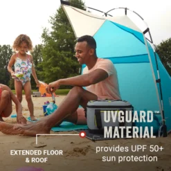 Coleman Skyshade™ Small Compact Beach Shade, Caribbean Sea -Outdoor camping equipment-Coleman Coleman 2000037508 Skyshade CaribbeanSea ATF4