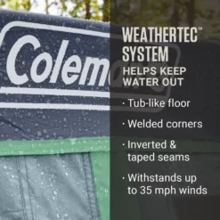 Coleman Skylodge™ 10-Person Instant Camping Tent With Screen Room, Blue Nights -Outdoor camping equipment-Coleman Coleman 2000037545 Skylodge Instant ScreenRoom 10P ATF4