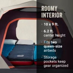 Coleman Skylodge™ 6-Person Instant Camping Tent, Blackberry 14 Coleman Skylodge™ 6-Person Instant Camping Tent, Blackberry -Outdoor camping equipment-Coleman Coleman 2000038278 Skylodge Instant 6P ATF5
