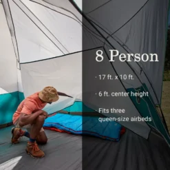 Coleman Blue Springs II™ 8-Person Camping Tent -Outdoor camping equipment-Coleman Coleman BlueSpringsTents 8P StormGray ATF8