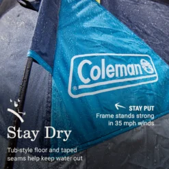 Coleman® Camp Burst™ 4-Person Dark Room™ Camping Tent -Outdoor camping equipment-Coleman Coleman CampBurstTents 4P DarkRoom ATF4