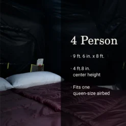 Coleman® Camp Burst™ 4-Person Dark Room™ Camping Tent -Outdoor camping equipment-Coleman Coleman CampBurstTents 4P DarkRoom ATF8