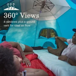 Coleman® Camp Burst™ 4-Person Camping Tent -Outdoor camping equipment-Coleman Coleman CampBurstTents 4P ScubaBlue ATF4