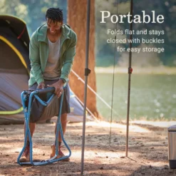 Coleman Cross Rocker Outdoor Rocking Chair -Outdoor camping equipment-Coleman Coleman CrossRockerChair DeepOcean ATF4