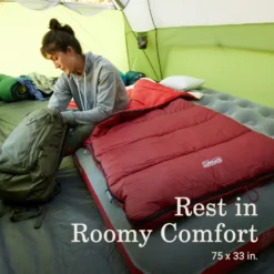 Coleman Flatlands™ 30°F Sleeping Bag -Outdoor camping equipment-Coleman Coleman Flatlands SleepingBags 30F Mahogany ATF5