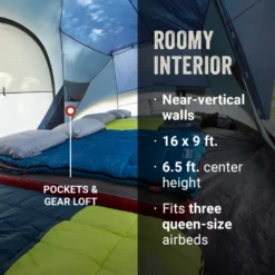 Coleman Skydome™ 10-Person Camping Tent XL, Blue Nights -Outdoor camping equipment-Coleman Coleman Skydome XL 10P BlueNights ATF3