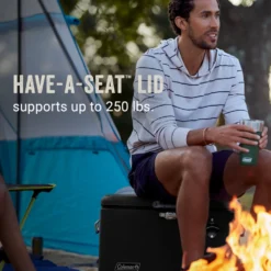 Coleman Reunion™ 54-Quart Steel Belted® Matte Cooler, Midnight 13 Coleman Reunion™ 54-Quart Steel Belted® Matte Cooler, Midnight -Outdoor camping equipment-Coleman Coleman SteelBelted Midnight ATF5