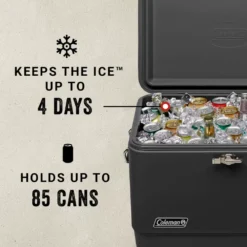 Coleman Reunion™ 54-Quart Steel Belted® Matte Cooler, Midnight 14 Coleman Reunion™ 54-Quart Steel Belted® Matte Cooler, Midnight -Outdoor camping equipment-Coleman Coleman SteelBelted Midnight ATF6